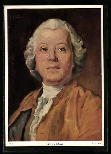 Künstler-AK Ch. W. Gluck, Portrait des Komponisten
