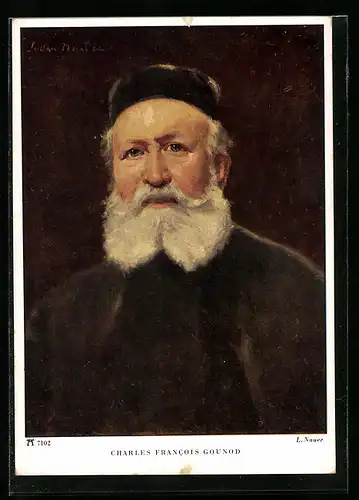 Künstler-AK Charles Francois Gounod, Portrait des Komponisten