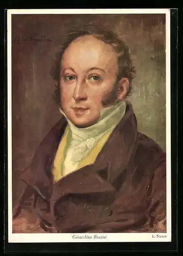 Künstler-AK Gioacchino Rossini, Portrait des Komponisten