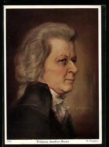 Künstler-AK Wolfgang Amadeus Mozart, Portrait des Komponisten