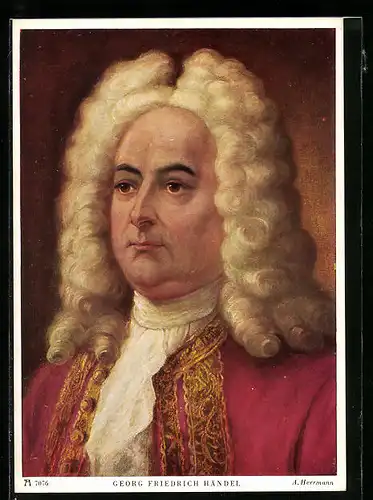 Künstler-AK Georg Friedrich Händl, Portrait des Komponisten