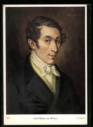 Künstler-AK Carl Maria von Weber, Portrait des Komponisten