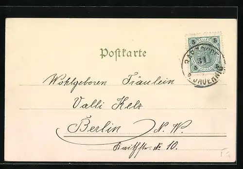 AK Jahreszahl 1901 mit Blüten und Schleifen