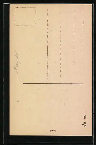 AK Gesegnetes Neujahr, Kinder mit Schneemann