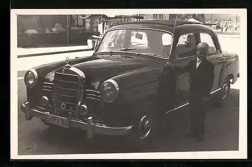 Foto-AK Auto, Mercedes-Benz 180, Kfz-Kennzeichen E-PJ 94