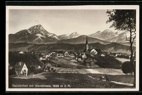 AK Holzkirchen, Teilansicht mit Wendelstein