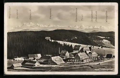 AK Feldberg /Schwarzwald, Teilansicht mit Bergpanorama