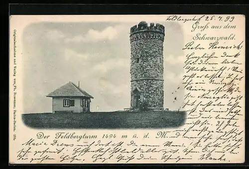 AK Feldberg /Schwarzwald, Gasthaus und Feldbergturm