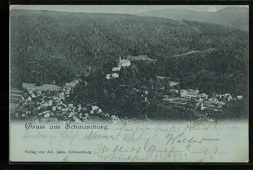 AK Schwarzburg, Totalansicht mit Schloss