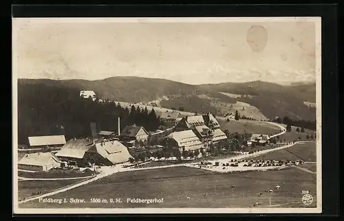 AK Feldberg i. Schw., Feldbergerhof mit Umgebung aus der Vogelschau