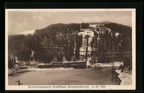 AK Schwarzabruck, Schluchseewerk 1931