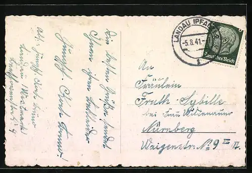 AK Landau, Amts- und Landgericht, Strassenansicht