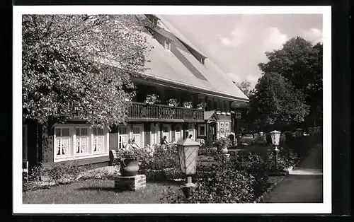 AK Hinterzarten /Schwarzw., Hotel Adler mit Garten