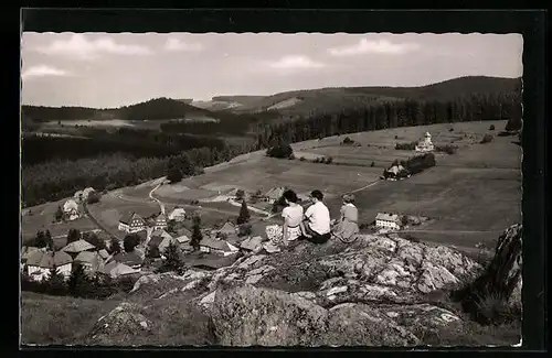 AK Altglashütten /Schwarzw., Ortsansicht aus der Vogelschau
