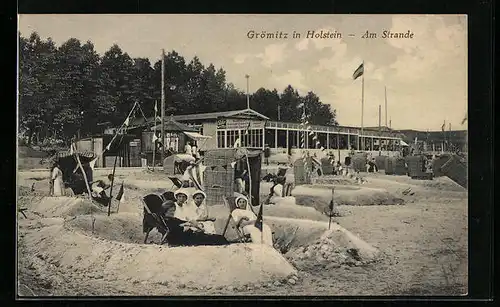 AK Grömitz /Holst., Am Strande