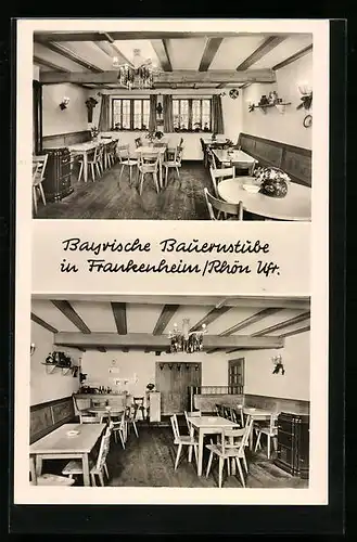 AK Frankenheim /Rhön, Gasthaus-Pension Max Enders, Bayrische Bauernstube, Innenansichten