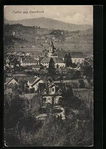 AK Oberkirch, Ortsansicht aus der Vogelschau