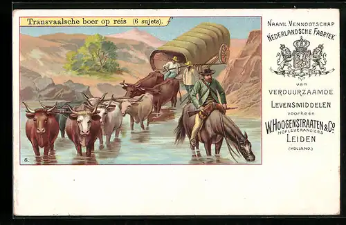 Künstler-AK Transvaalsche boer op reis, Burenkrieg