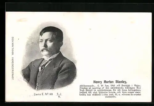 AK Portrait des Afrikareisenden Henry Morton Stanley