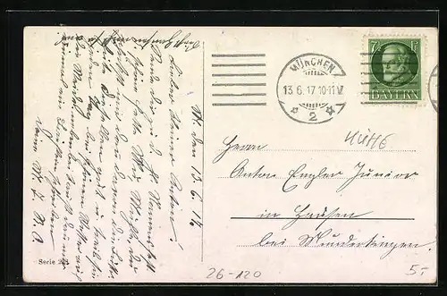 Künstler-AK August Müller - München: Rinder auf Weide