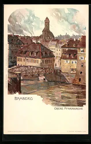 Künstler-AK Karl Mutter: Bamberg, Obere Pfarrkirche