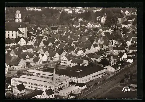 AK Messkirch /Baden, Ortsansicht vom Flugzeug aus