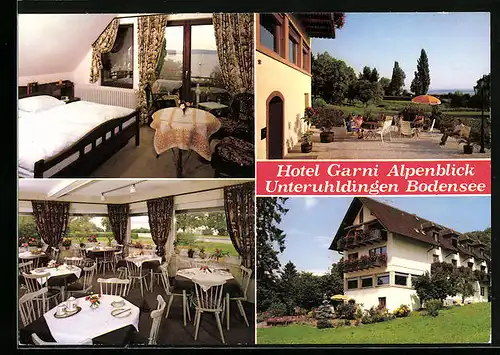 AK Unteruhldingen /Bodensee, Hotel Garni Alpenblick, Meersburger Strasse 11