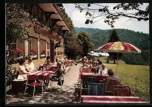 AK Todtmoos-Strick, Gasthof-Pension Rössle A. Maier mit Terrasse