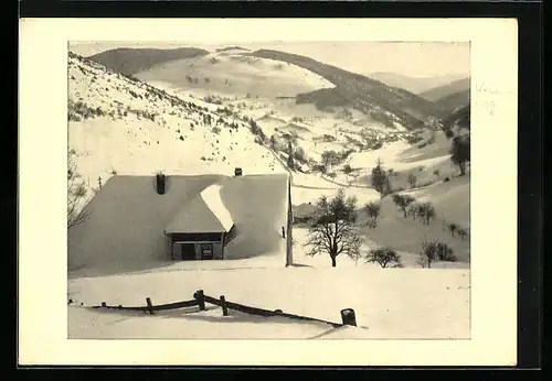 AK Belchen, Belchenhöfe, Wander- und Freizeitheim im Winter