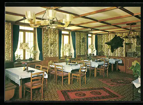 AK Triberg /Schwarzw., Hotel Martin W. Wollenweber in der Hornberger Strasse 1, Innenansicht