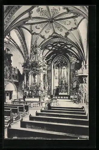 AK Dettelbach a. M., Inneres der Klosterkirche