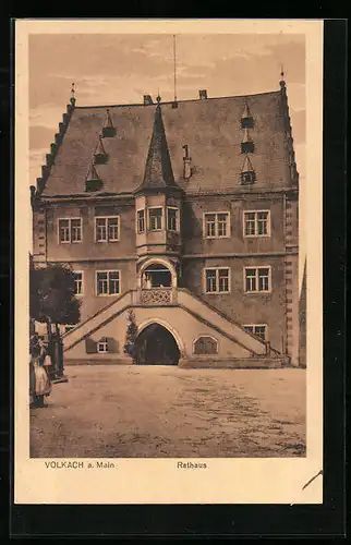 AK Volkach a. Main, Blick auf das Rathaus