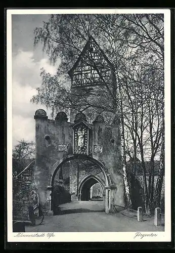 AK Münnerstadt Ufr., Blick auf das Jörgentor