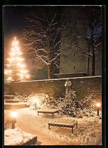 AK Schwenningen am Neckar, Ortspartie im Winter