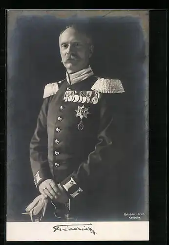 AK Friedrich von Baden in Uniform