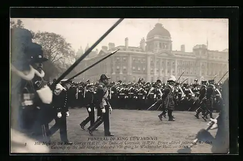 AK London, Funeral of King Edward VII, King George and Prince Albert following the Gun Carriage