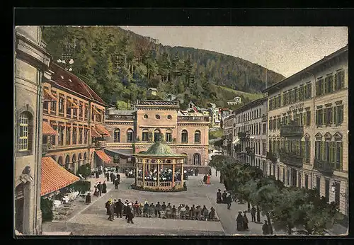 AK Wildbad, Blick über den Kurplatz