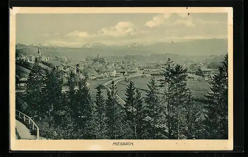 AK Miesbach, Gesamtansicht aus der Vogelschau
