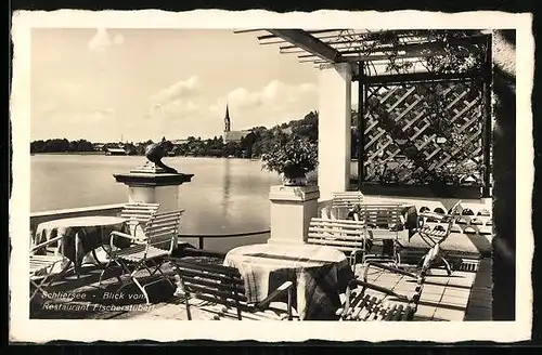 AK Schliersee, Blick vom Restaurant Fischerstüberl