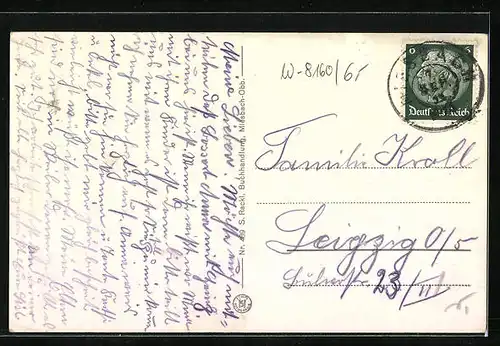 AK Miesbach i. Obb., Ortsansicht mit Kirche