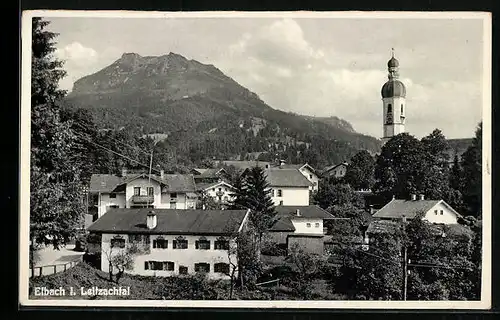 AK Elbach i. Leitzachtal, Gesamtansicht mit Kirche