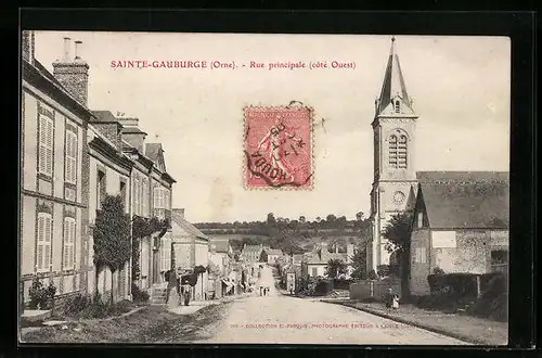 AK Sainte-Gauburge, Rue principale