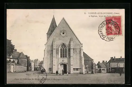 AK Condé-sur-Huisne, L`Eglise, vue de face