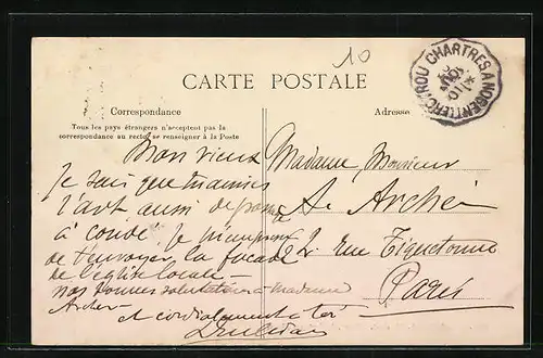 AK Condé-sur-Huisne, L`Eglise, vue de face