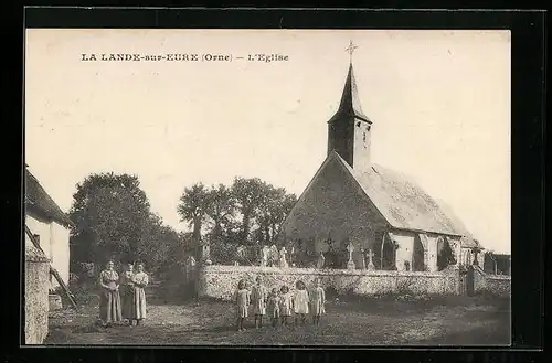 AK La Lande-sur-Eure, L`Eglise
