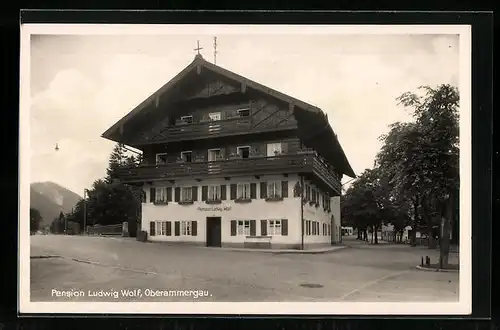 AK Oberammergau, Pension Ludwig Wolf