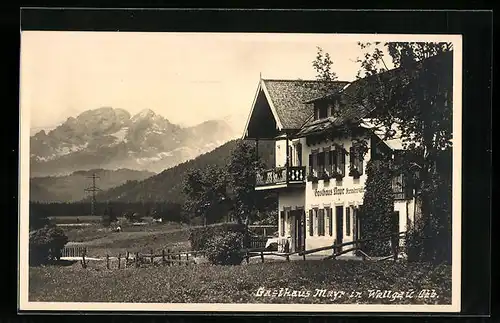 AK Wallgau i. Obb., Gasthaus Mayr