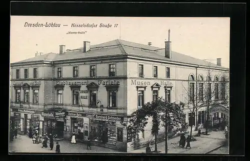 AK Dresden-Löbtau, Musen-Halle in der Kesselsdorfer Strasse 17