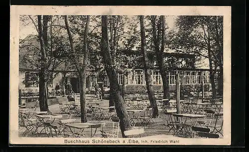 AK Schönebeck a. Elbe, Gasthaus Buschhaus von Friedrich Wahl