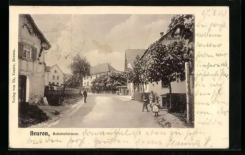 AK Beuron, Sicht in die Bahnhofstrasse